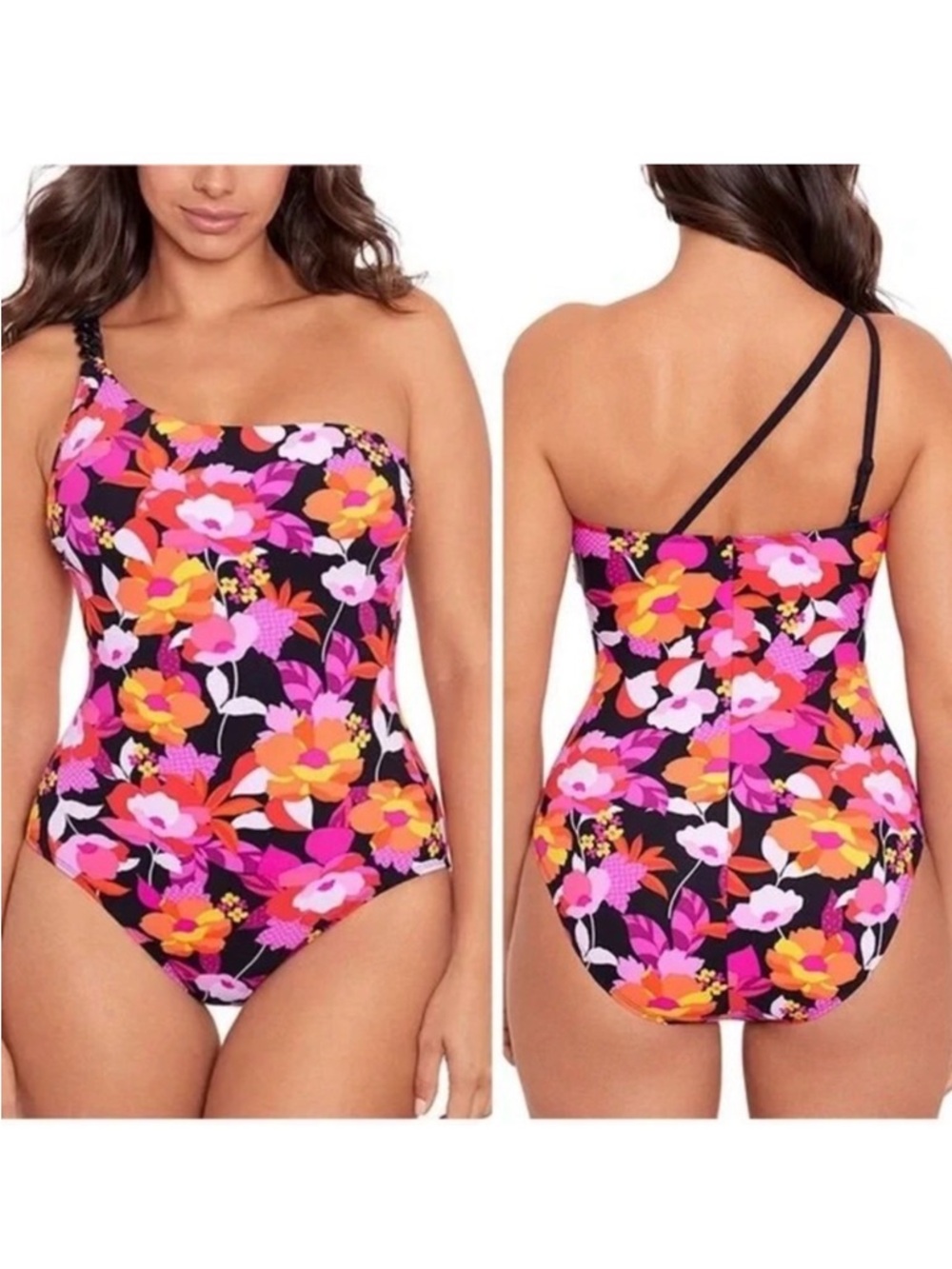 SKINNY DIPPERS MIRACLESUIT Women Size L Strawberry Shortcake‎ Flapjack Swimsuit